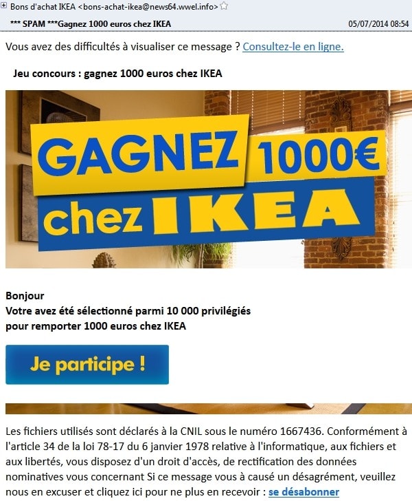 Gagnez 1000 euros chez IKEA