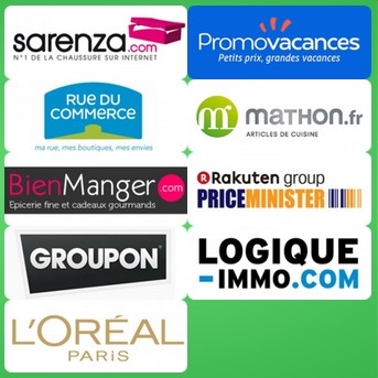 Références Leads Vantage : Sarenza, Promo Vacances, Rue du Commerce, Mathon, Bien Manger, Price Minister, Groupon, Logique-Immo, L'Oréal Paris