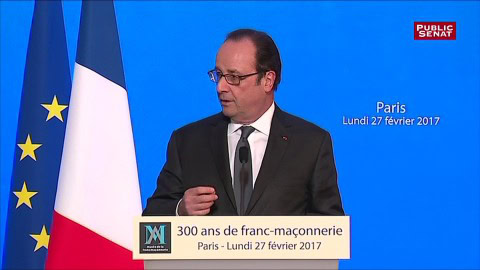 Hollande au siège du Grand Orient de France, le 27/02/2017