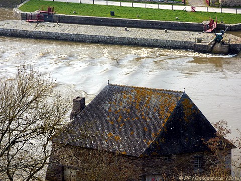 Moulin du Boël, Vilaine en crue, le 12/03/2016