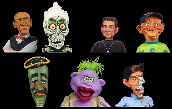 Personnages (marionnettes) de Jeff Dunham (capture de son site 22/11/2014)