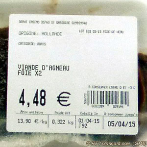 En promo, le foie d'agneau devient hollandais, et augmente de 76 % !