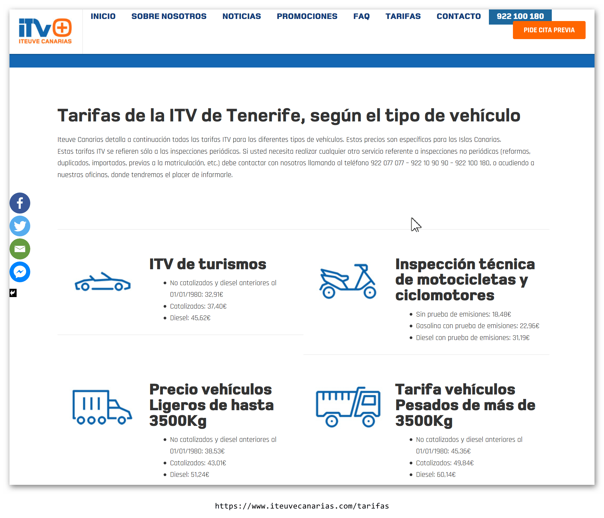 Tarifs ITV Canaries — Capture par PF, 21/04/2021-21h40